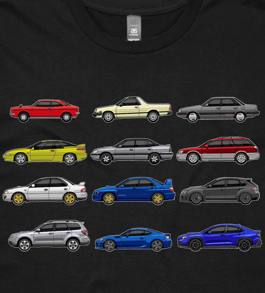 Subaru 50th Anniversary Heritage Line-up Style B - Front Close Up