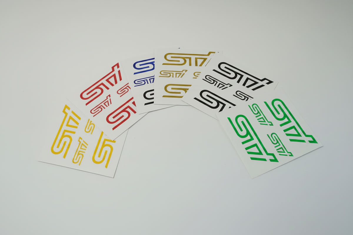 Subaru STI 6-pot and STI 2-pot (Brembo) brake caliper decals (VA)