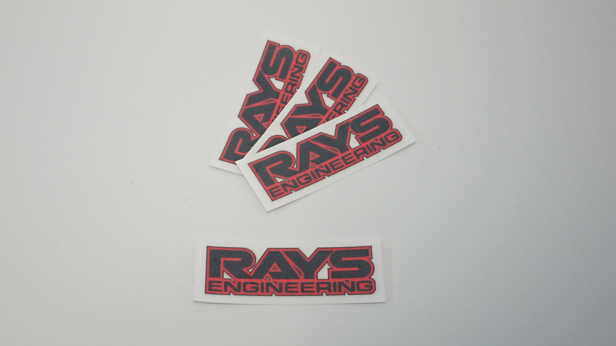 RAYS Engineering Black and Red on Clear Reproduction
