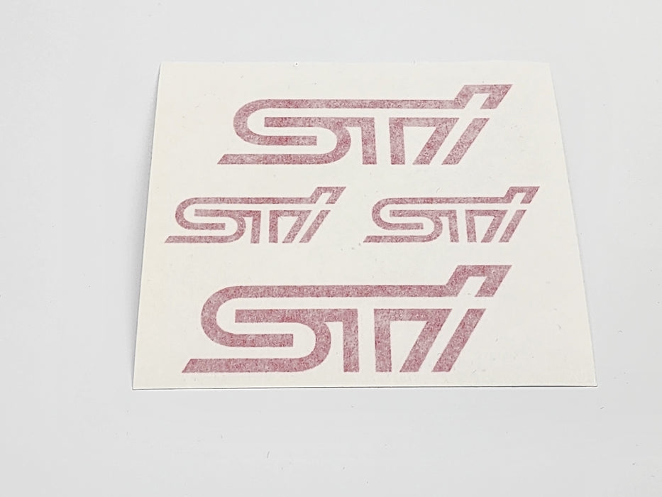 STI - Late Logo - Pink Caliper Decals