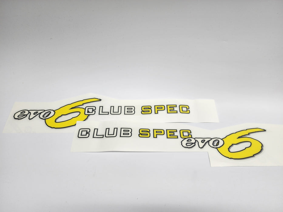 Impreza WRX Club Spec Evo 6 Sticker Side Pair