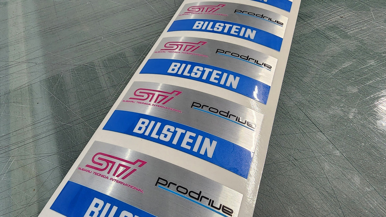 22b STI Bilstein Prodrive Strut Stickers
