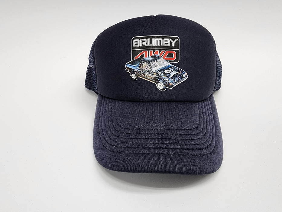 Brumby Cutaway Cap Navy Blue Foam Trucker