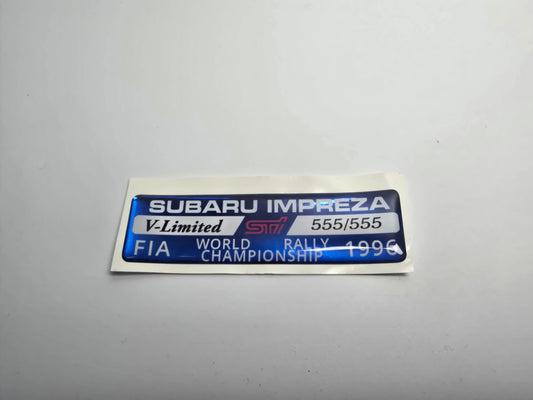 Subaru Replica WRC STI Limited Badge