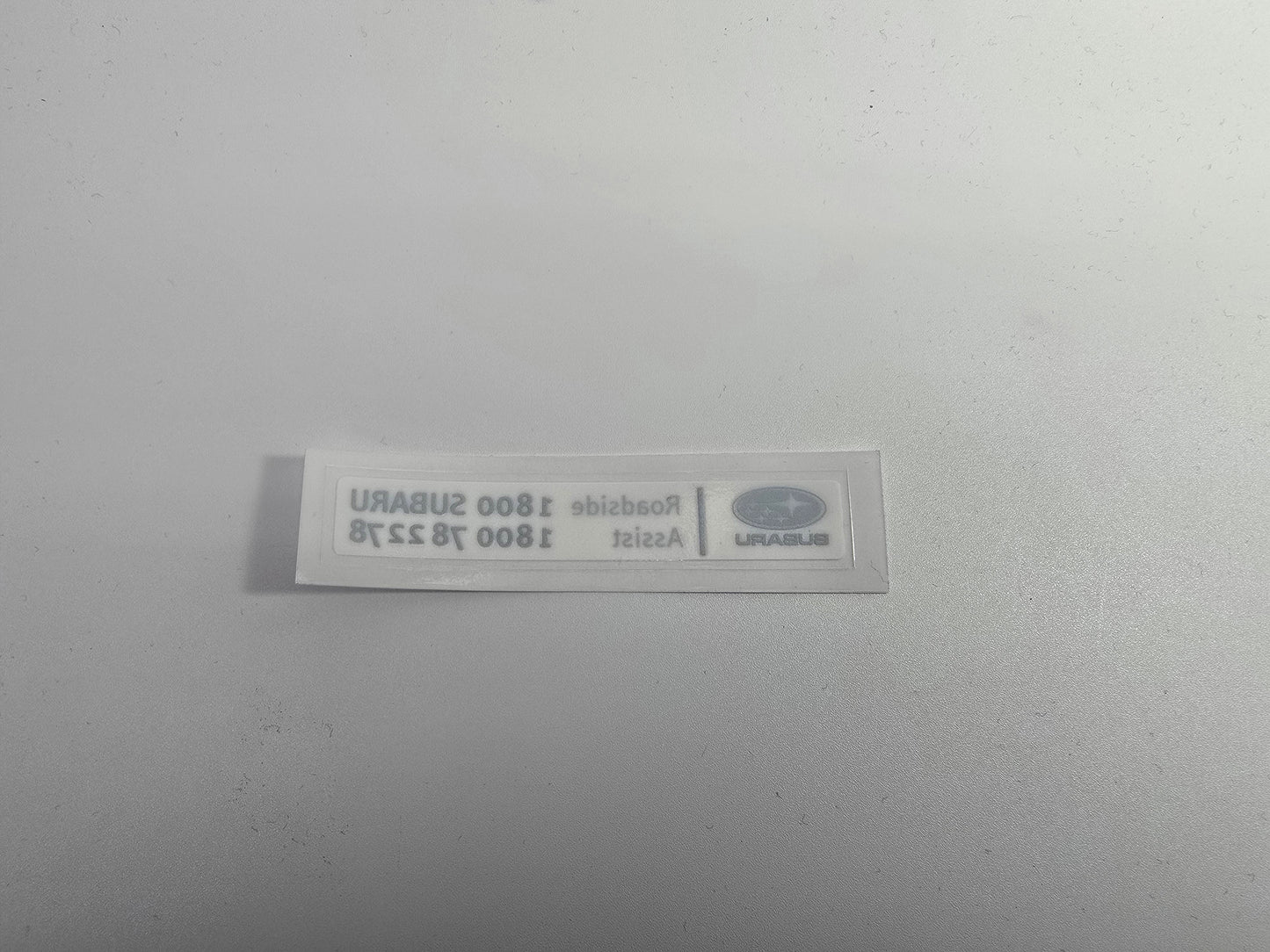 Warranty Reversed Sticker for Subaru