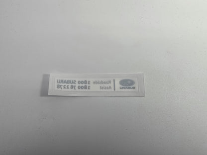 Warranty Reversed Sticker for Subaru