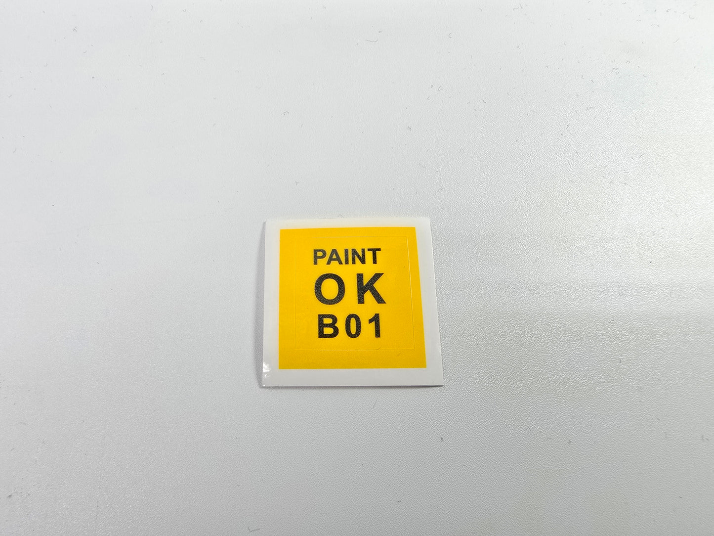 Paint Check Approval Sticker