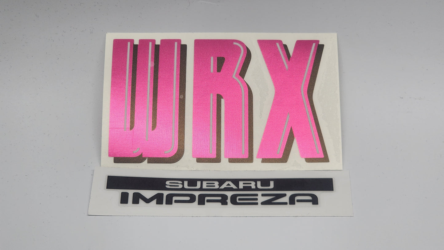 WRX GC8/GF8 Wagon and Sedan Tailgate Stickers V2 "Bubble" Versions