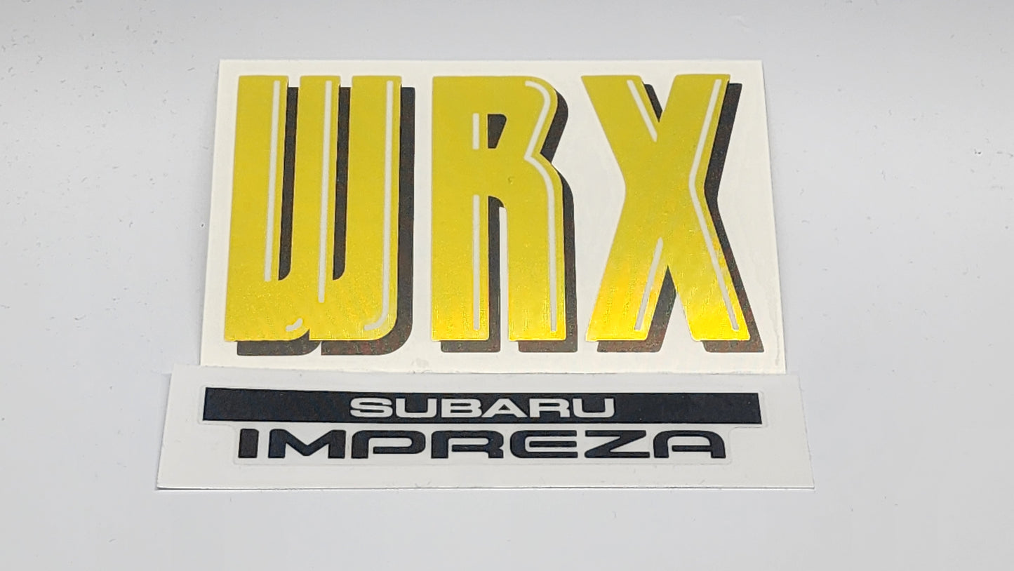 WRX GC8/GF8 Wagon and Sedan Tailgate Stickers V2 "Bubble" Versions