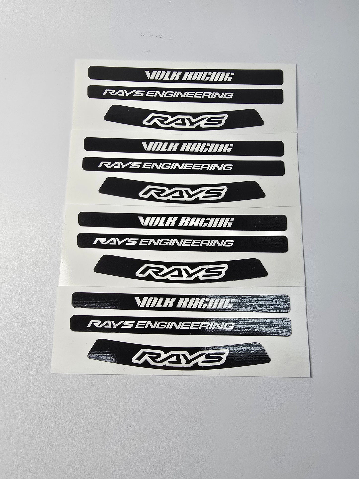 VOLK RAYS Engineering Reproduction Wheel Spoke Stickers