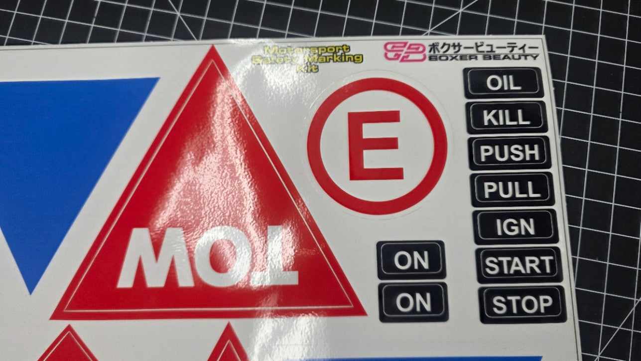 Boxer Beauty Motorsport Safetey Marking Kit
