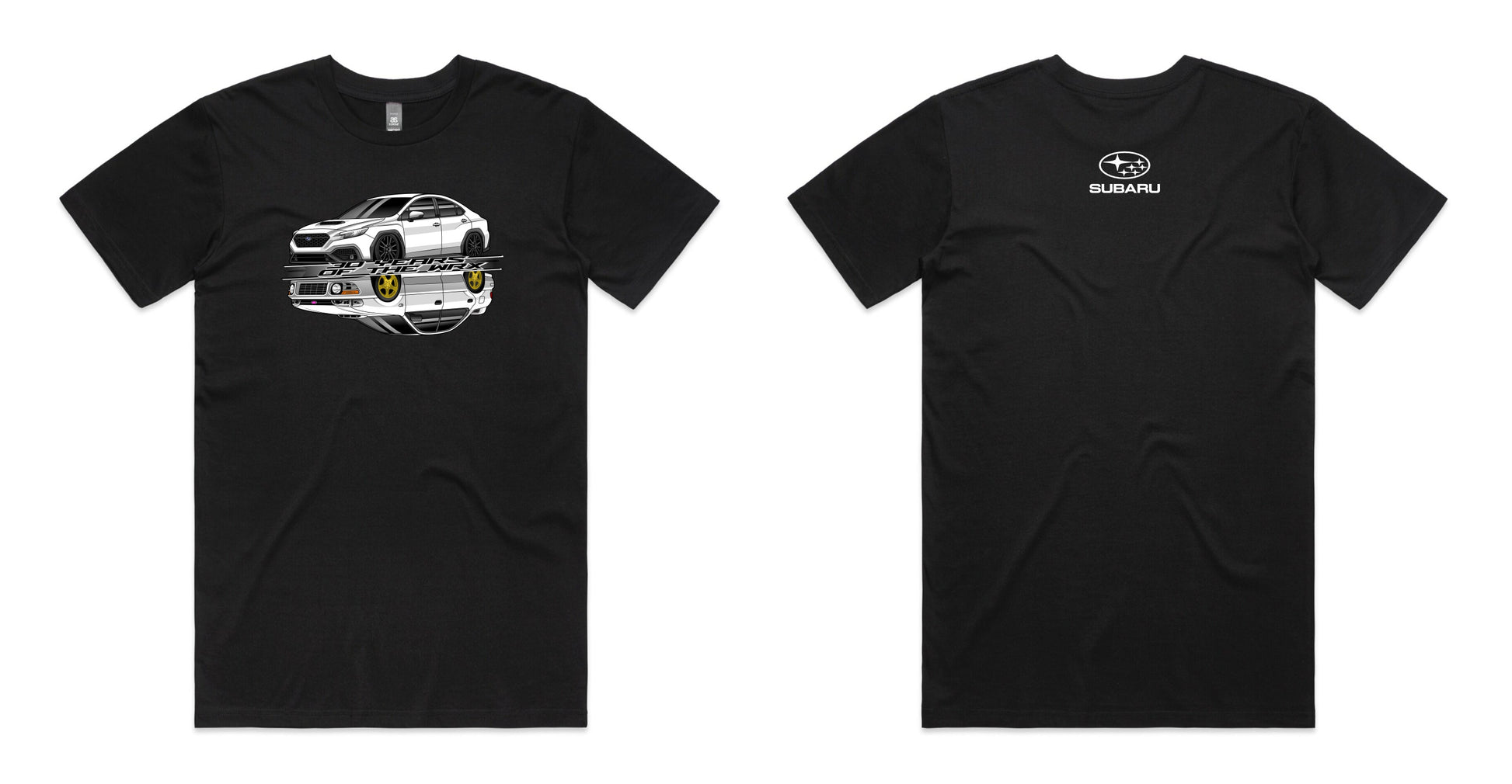 30 Years of the WRX - Short Sleeve Tee Front and Back