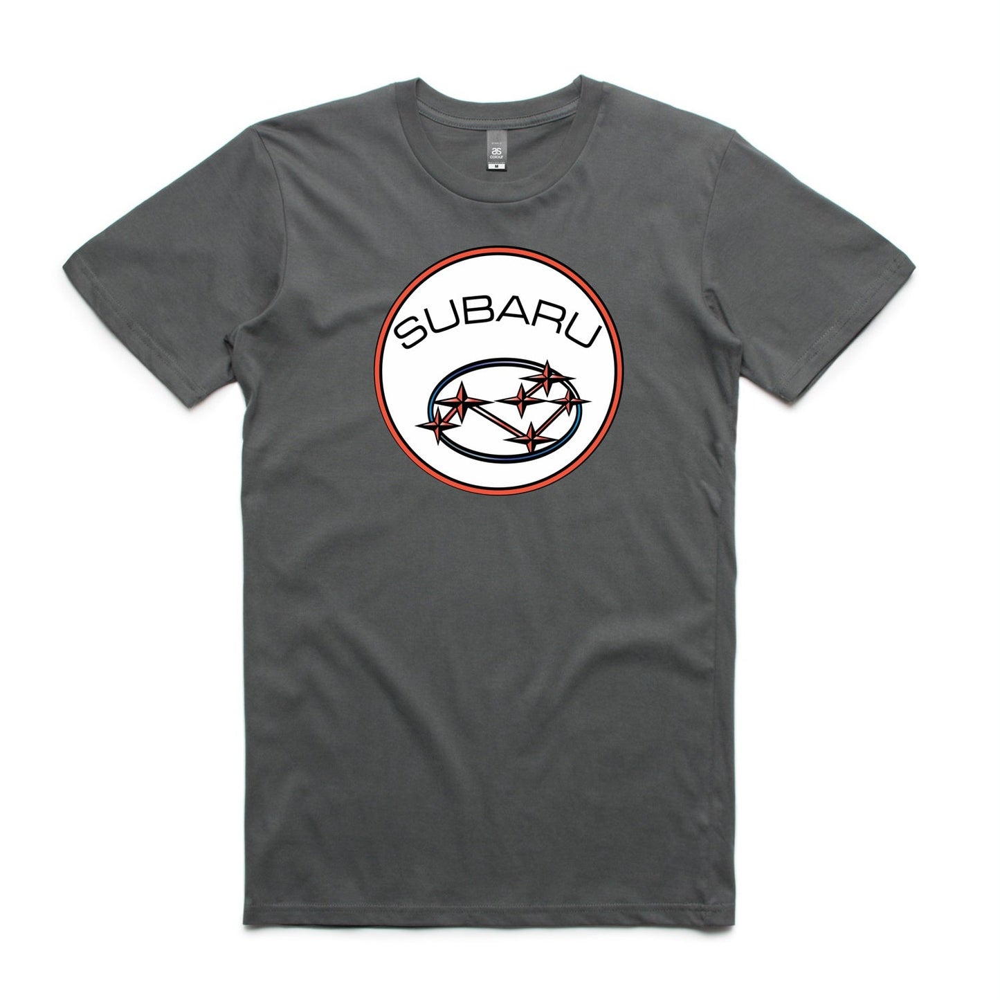 Subaru 70s Retro Stars Logo Shirt Charcoal