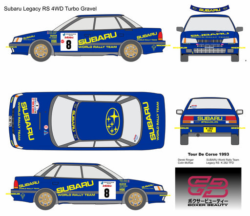 Legacy BC K 282 TFD Tour De Corse 1993 SWRT Rally Livery Kit