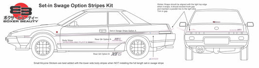 XT and XT6 (Vortex) Alcyone Side SWAGE (Channel) Stripe (Panel) Kits - Pair