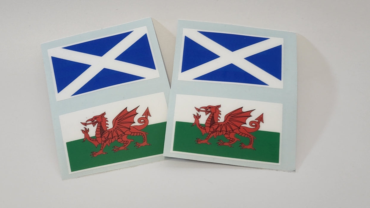Colin McRae and Derek Ringer Scotland and Wales Driver Flags