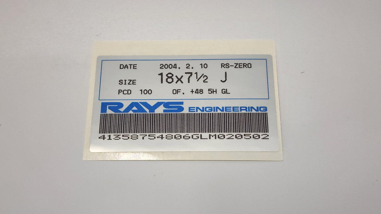 RAYS RS-ZERO 18x7.5