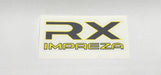 Impreza RX Rear GC8 GF8 Tailgate Stickers Yellow Cars