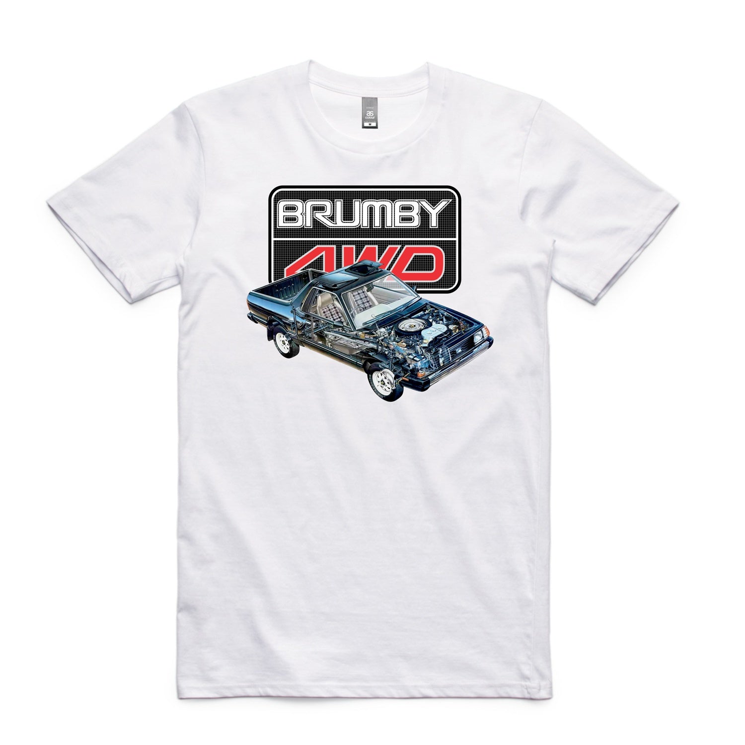 Brumby 4WD Cutaway Tees Short Sleeve T-Shirts AS Colour Staple 5001 White S