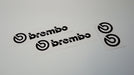 Brembo Caliper Decals - Full Set - Logo Rear - Black