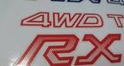 Leone/Loyale L Series 4WD TURBO RX Large Red Side Sticker