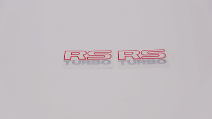 RS TURBO Quarter Panel Decals (metallic) - Pair