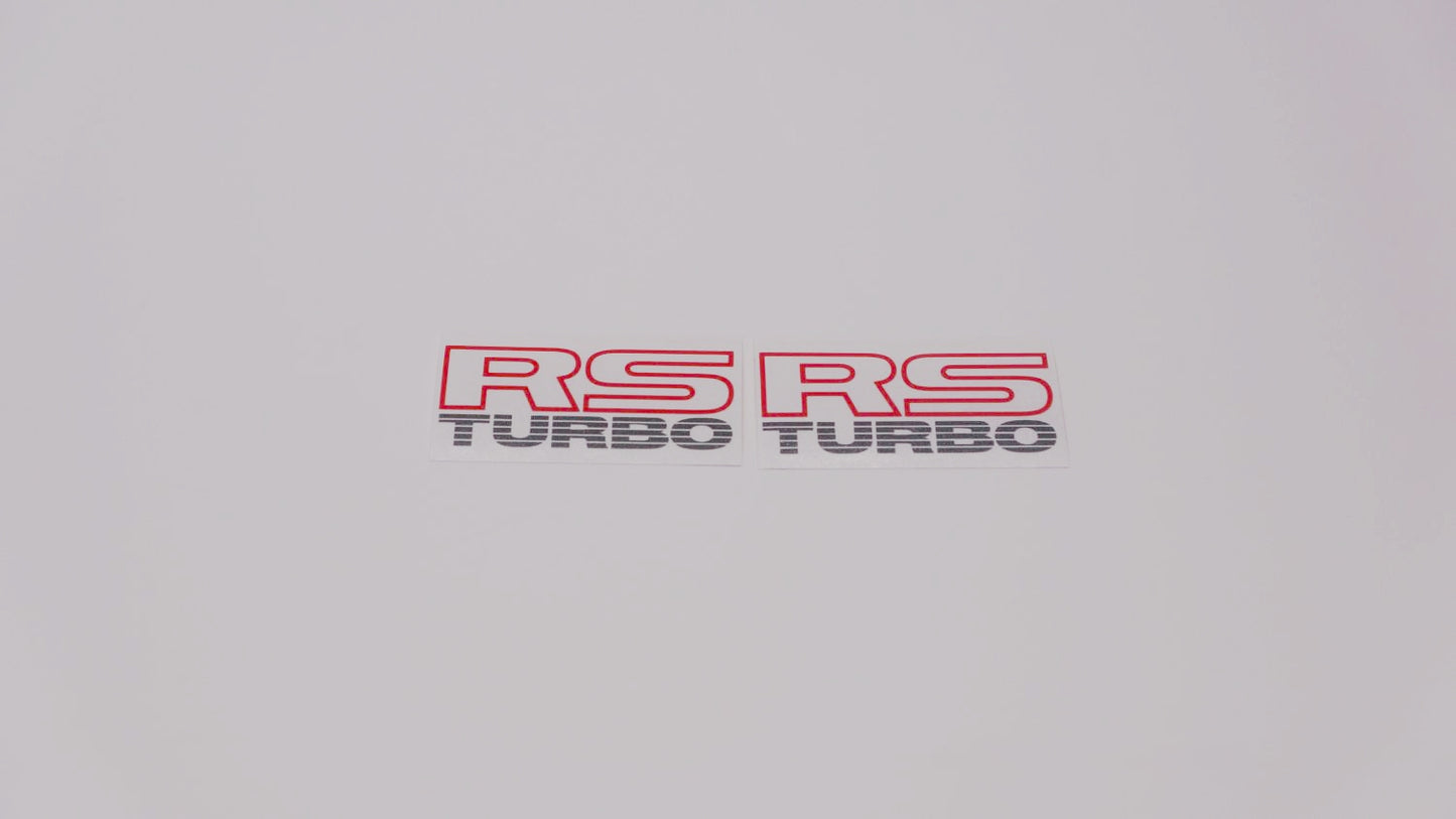 RS TURBO Quarter Panel Decals (metallic) - Pair