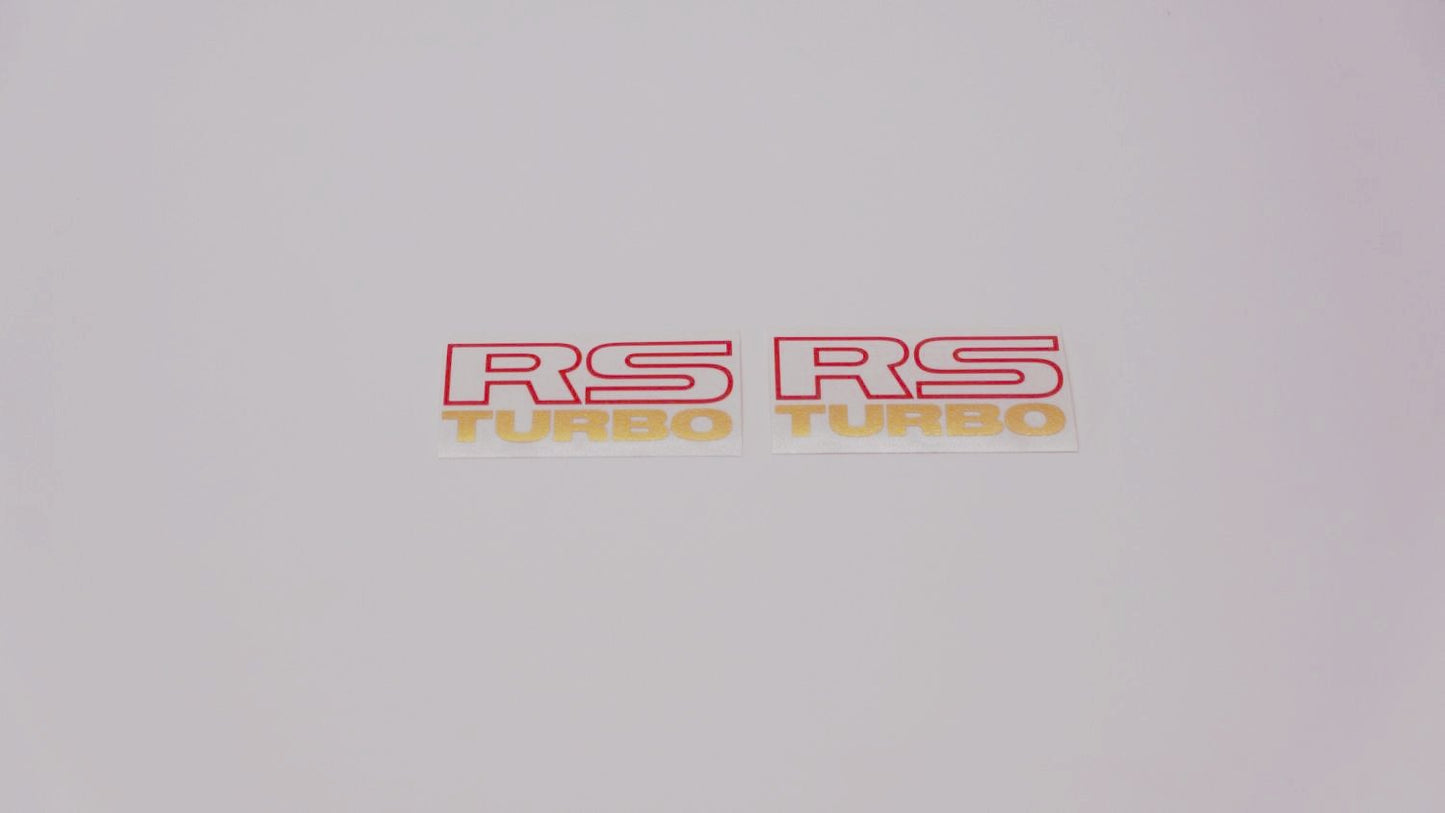 RS TURBO Quarter Panel Decals (metallic) - Pair