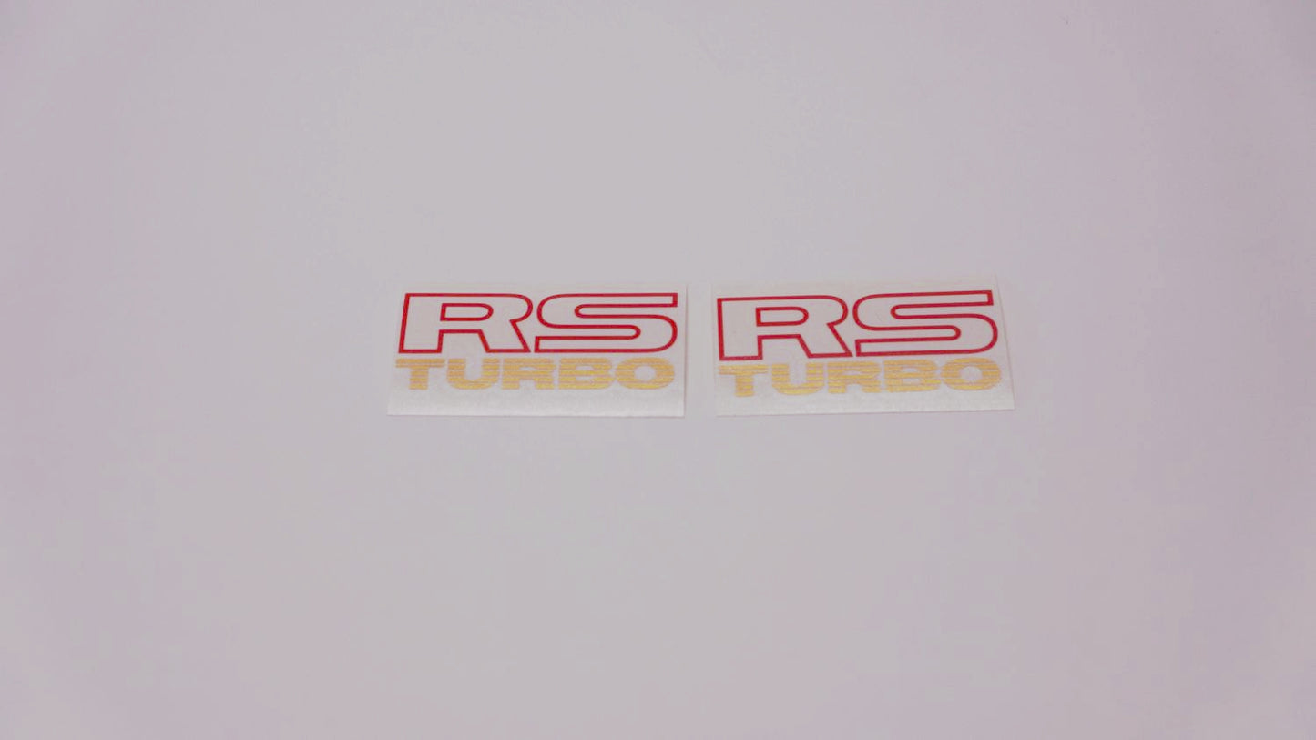 RS TURBO Quarter Panel Decals (metallic) - Pair