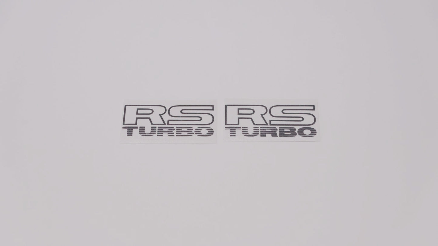 RS TURBO Quarter Panel Decals (metallic) - Pair