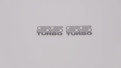 SS TURBO Quarter Panel Decals (metallic) - Pair