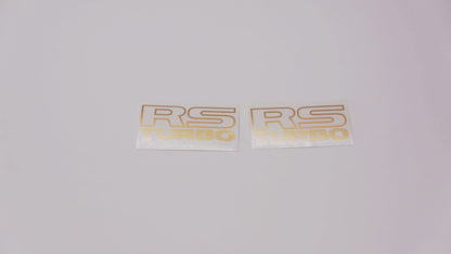 RS TURBO Quarter Panel Decals (metallic) - Pair