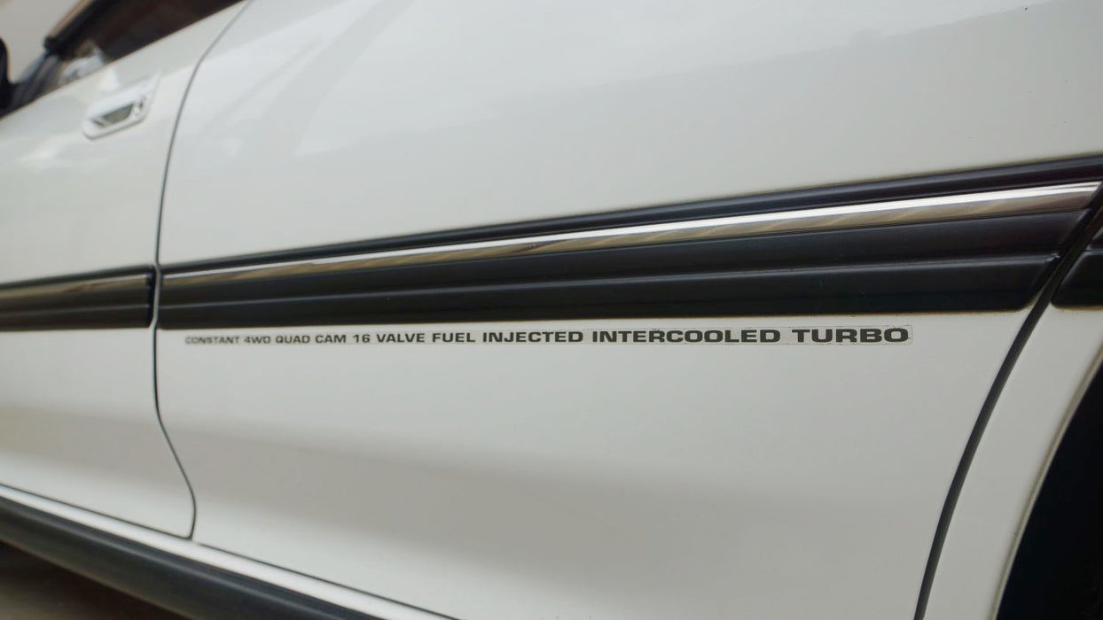 Quad Cam EJ Intercooled Turbo Door Story Sticker Printed - Pair