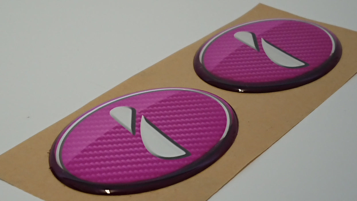 Pink Impreza I Logo Quarter Panel Domed Badges - 2x Styles - Pair