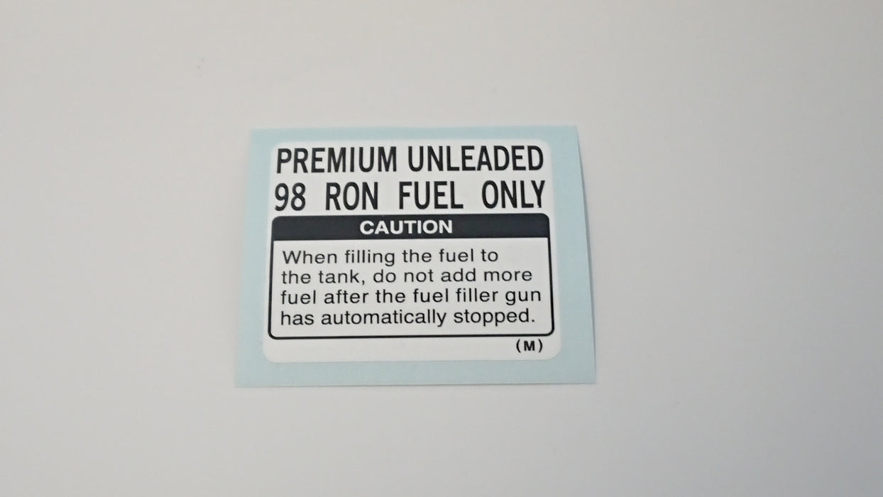 Liberty/Legacy Custom 98 Fuel/Petrol Lid Sticker