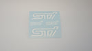 STI - Late Logo - White Caliper Decals