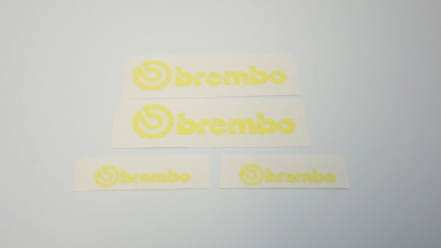 Brembo Caliper Decals - Full Set - Fluro Lime Green