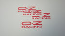 OZ Racing Red Centre Cap Decals