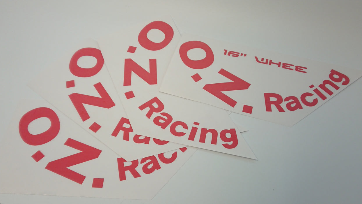 Orignal Style O.Z. Racing decals for 16" Wheels
