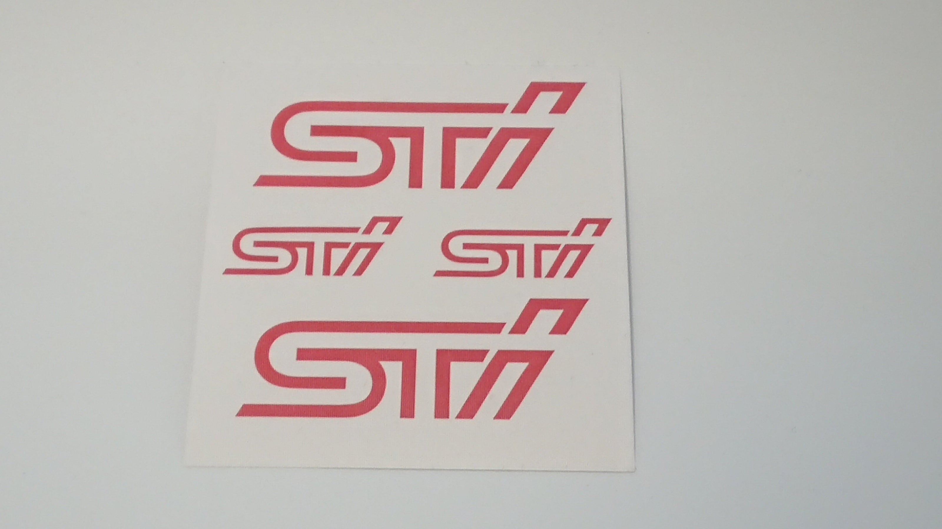 STI - Early Logo - Red Caliper Decals