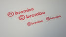 Brembo Caliper Decals - Full Set - Red