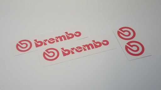 Brembo Caliper Decals - Full Set - Logo Rear - Red