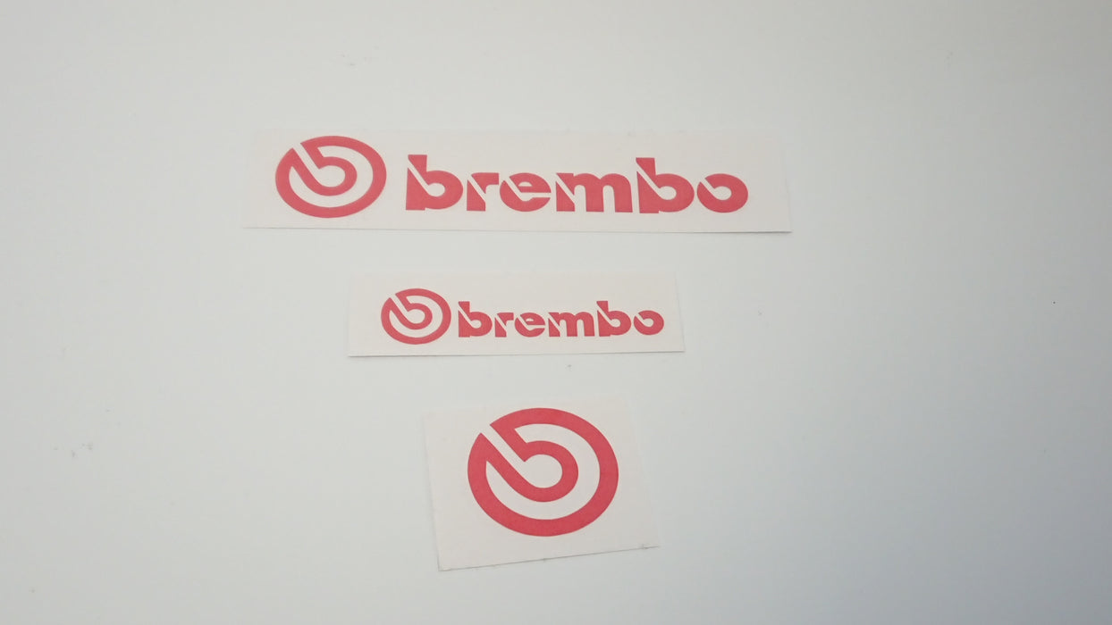 Brembo Caliper Decals - Size Comparison - Red