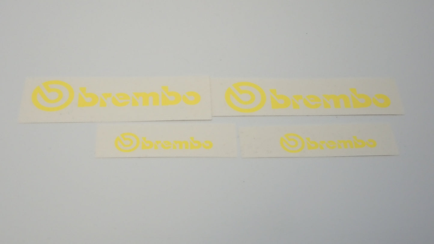 Brembo Caliper Decals - Full Set - Fluro Yellow