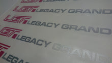 Legact Grand Touring Door Decals in metallic colours.