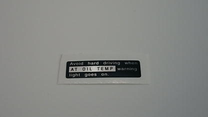 Alcyone/XT/Vortex and Leone Loyale Automatic AT Temp Warning Sticker