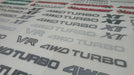 JDM VR Alcyone 4WD Turbo Tailgate Stickers