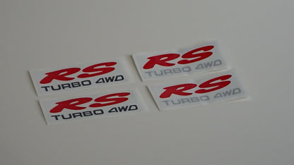 G1S1 Legacy RS TURBO 4WD Quarter Panel Stickers - Pair