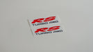 RS Turbo 4WD Quarter Pair - Clear Sticker - Charcoal