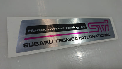 RS Type RA STI WAIC Intercooler Sticker/Plate - Pink